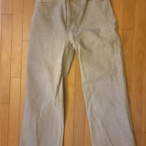 Abercrombie & Fitch 90s Relaxed High-Rise Jeans in Oat